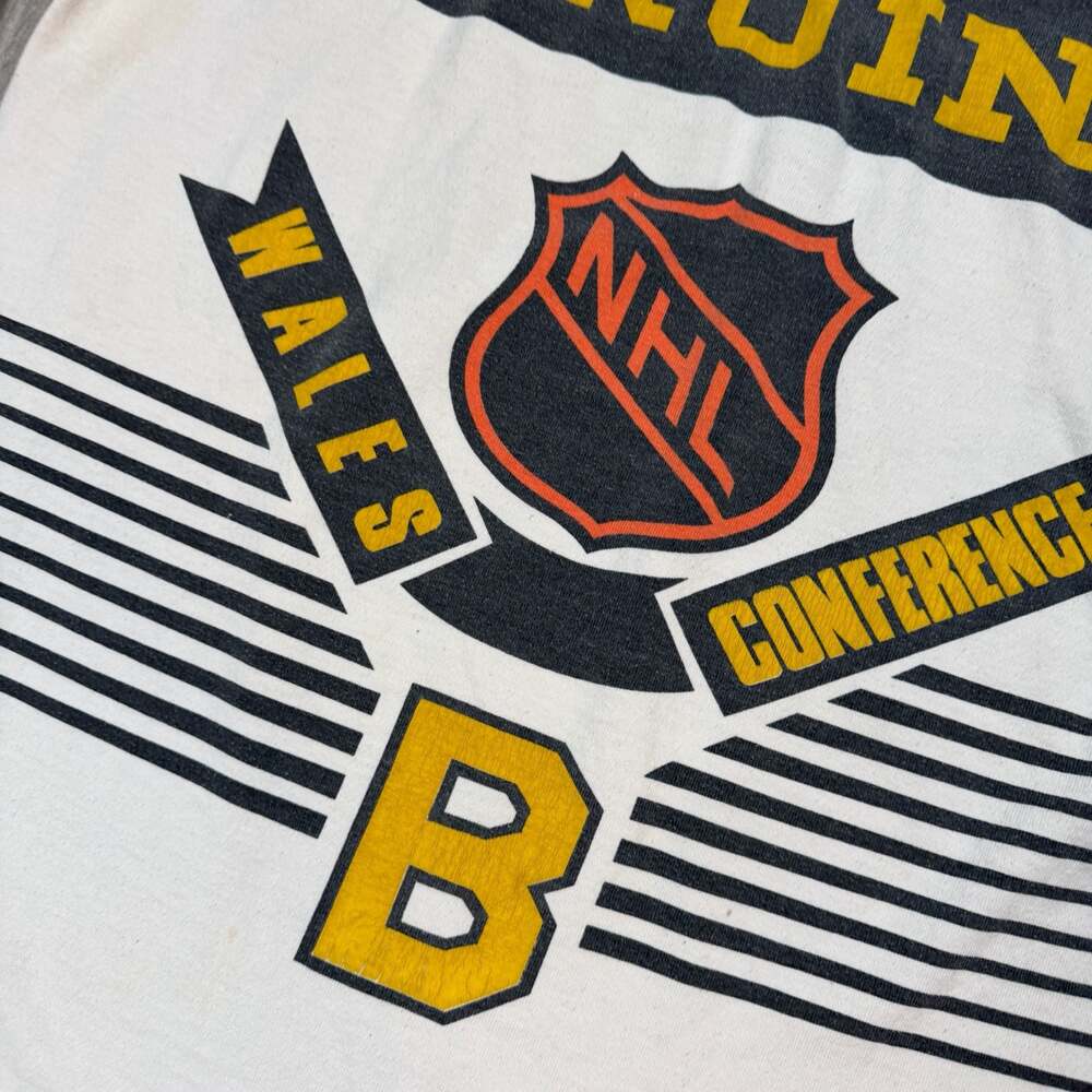 Vintage 90s Starter Boston Bruins NHL Long Sleeve Jersey Sweater AOP Grunge - Picture 7 of 13